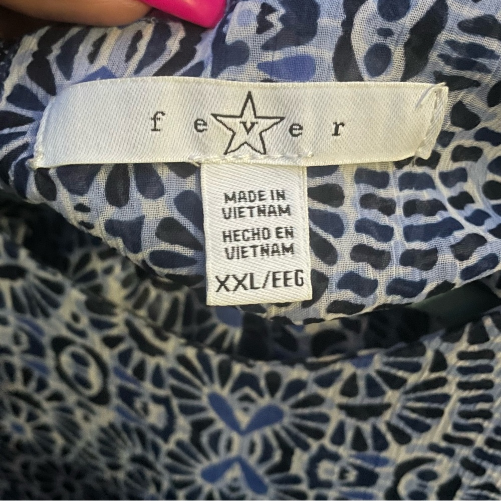 2 Same Style Different Colored Patterns Blouses Sz. XXL - Picture 7 of 16